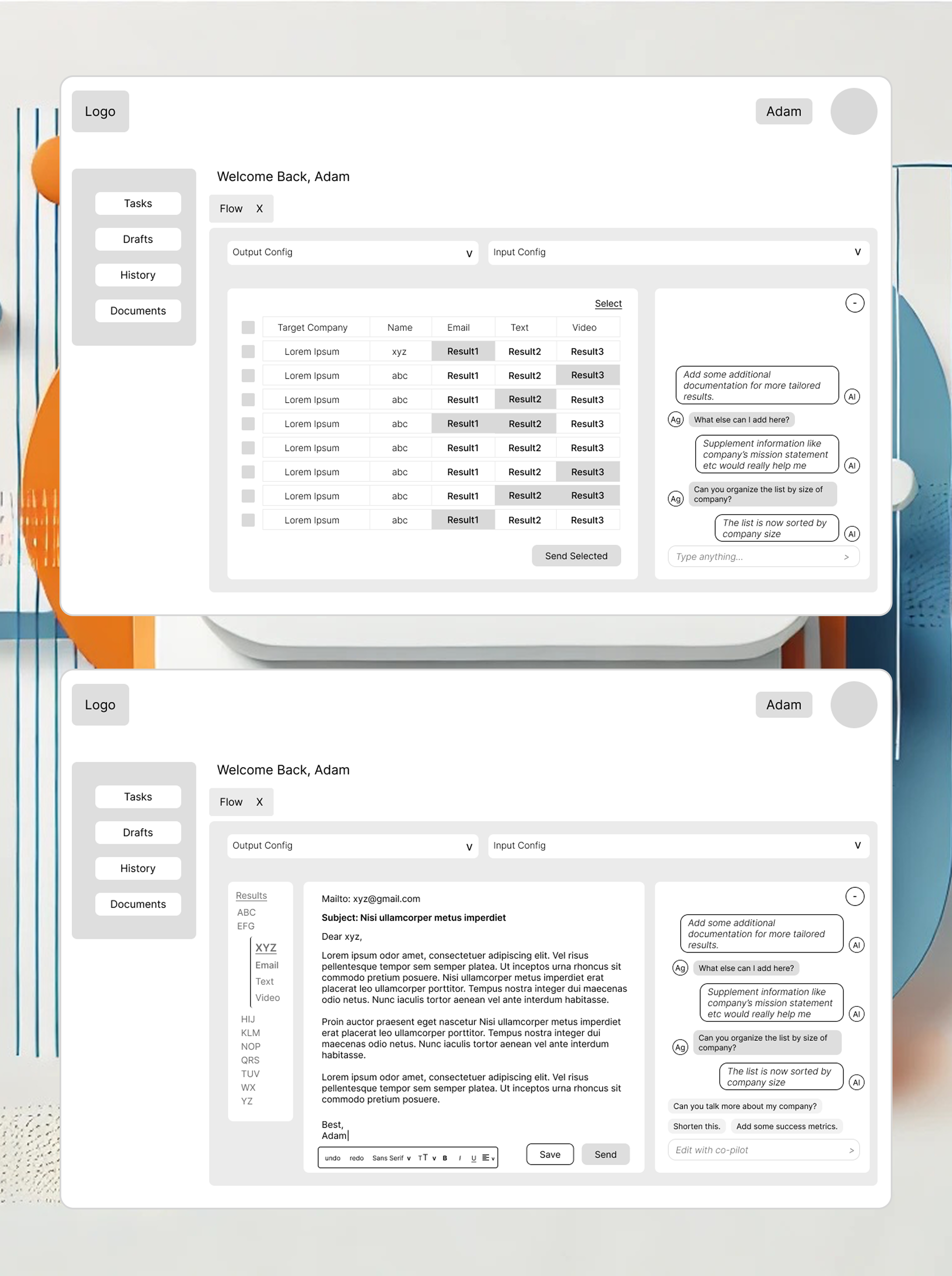 GOstat dashboard